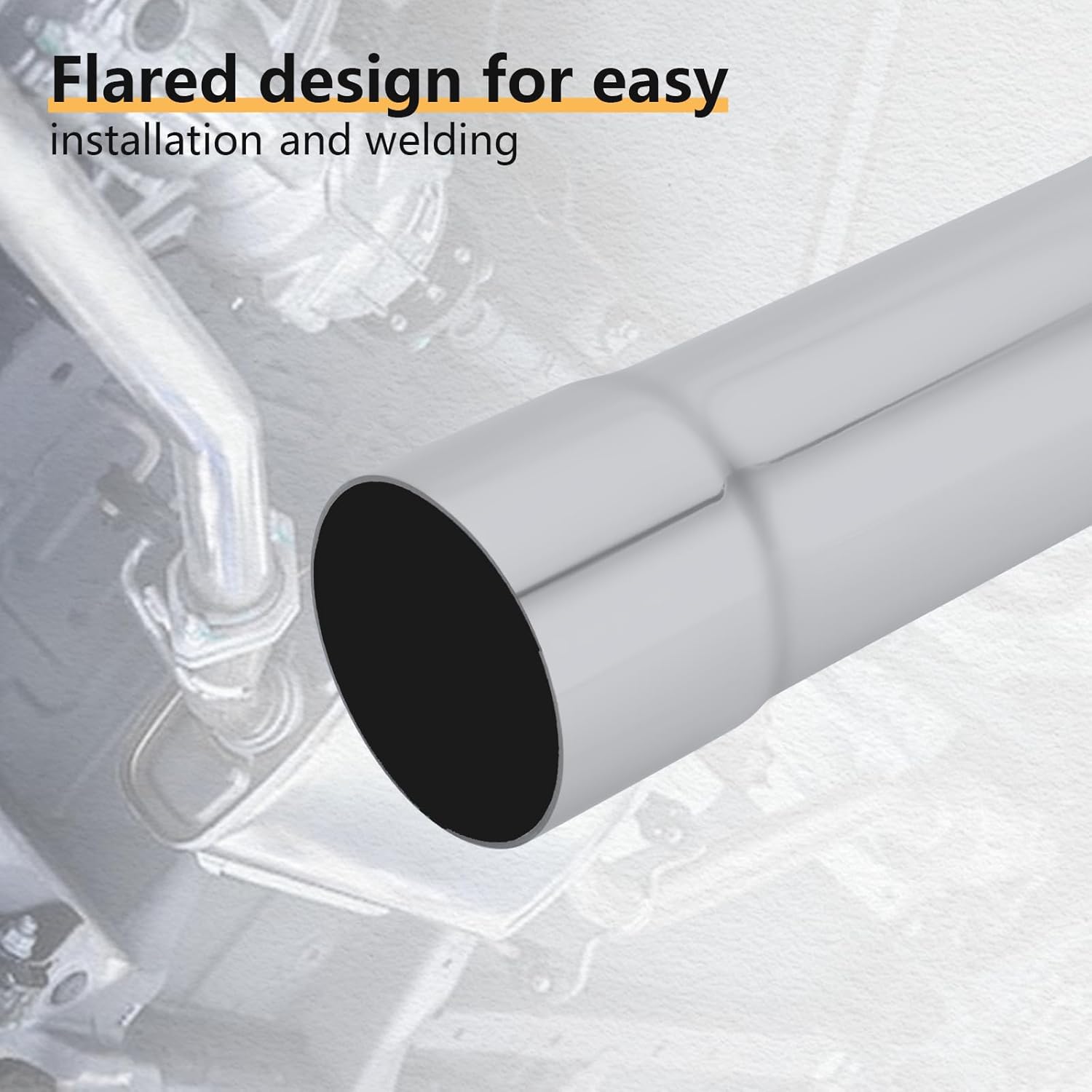 LCGP 3 Custom Mandrel Straight Exhaust Pipe, 30 Long, Made of Mild Steel Fit 3 Inch Exhaust System